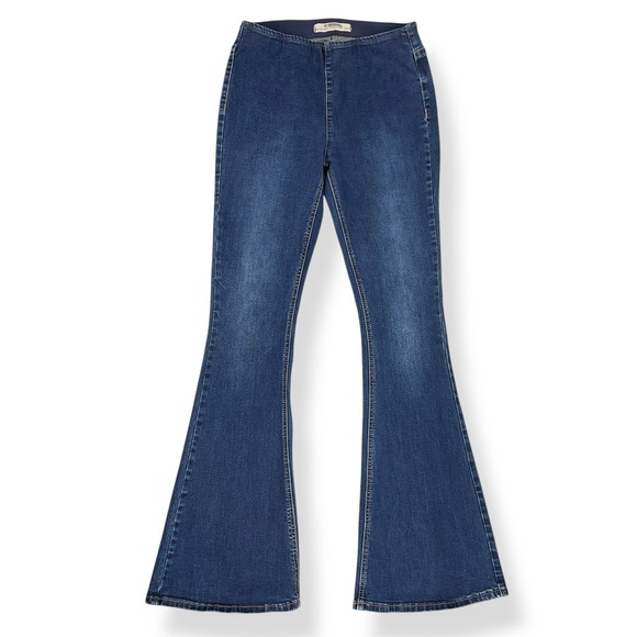 Rock & Roll Denim Denim - Rock & Roll Flare Jeans Womens 28x34 (ACTUAL 28x32) Blue Bargain Bell Pull On